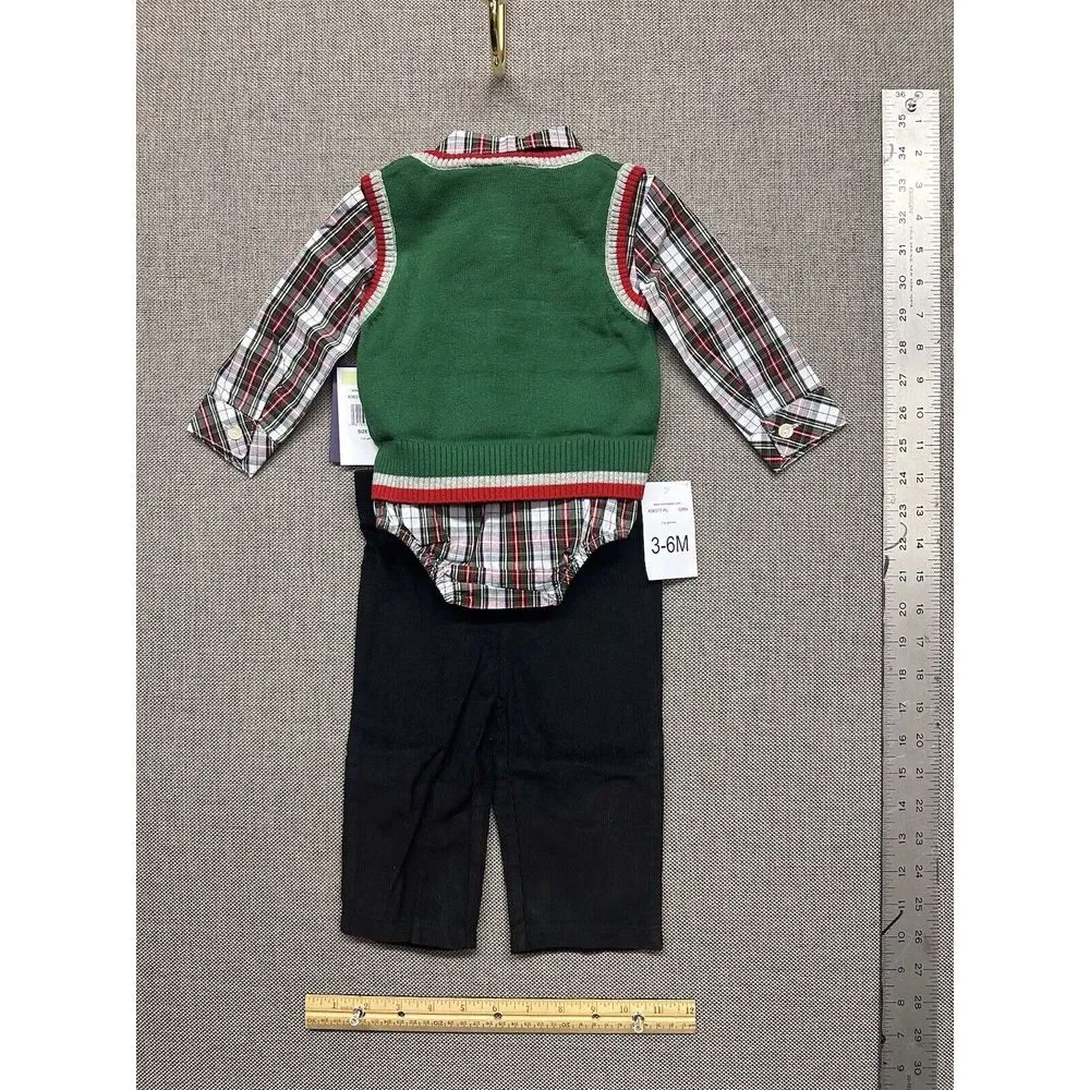 NEW BNWT Bonnie Jean/Matt's Scooter Boys‎ Outfit Clothes Santa Xmas Size 3M-6M